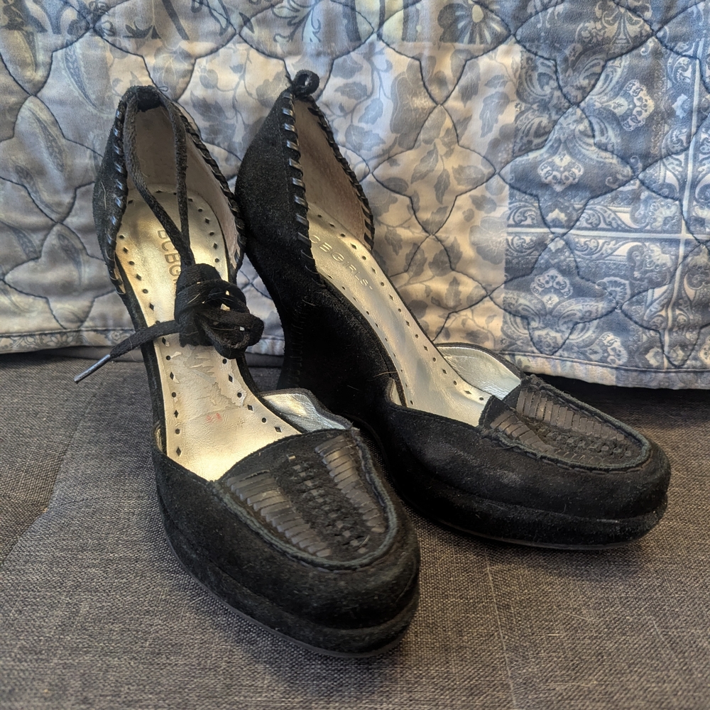 BCBGirls Black Peep-Toe Heels Vintage
